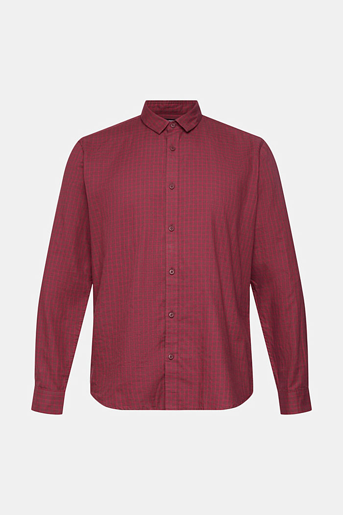 체크 슬림 핏 셔츠, BORDEAUX RED, detail-asia image number 6
