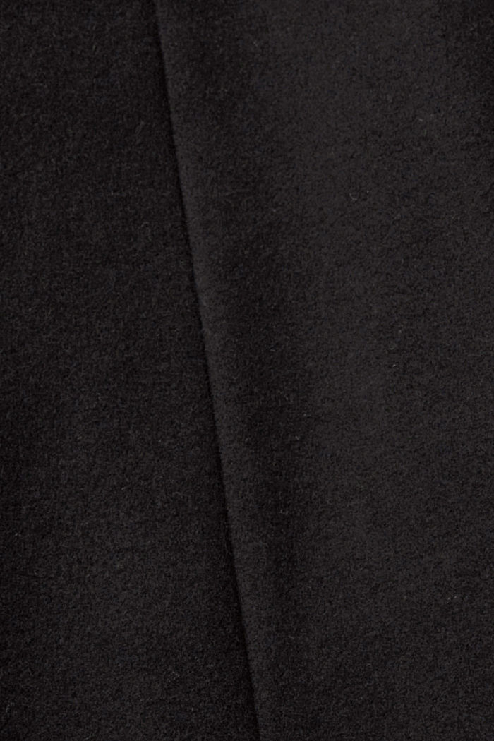 羊毛混紡大褸配可拆式連帽, 黑色, detail-asia image number 4