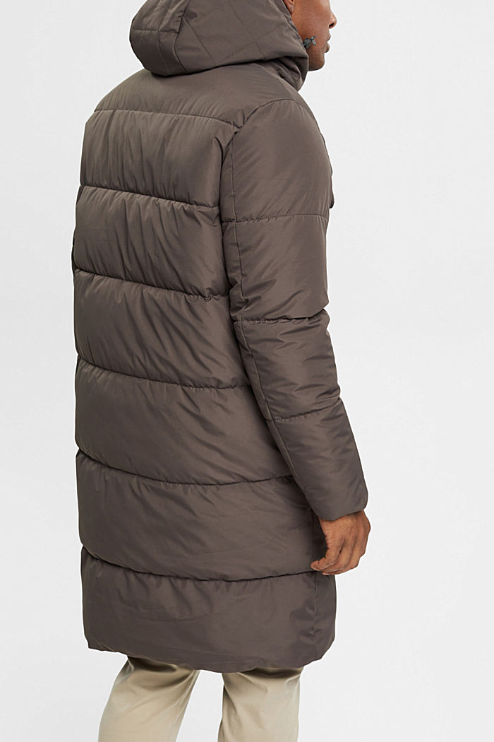 Quilted coat with detachable hood, KHAKI GREEN, detail-asia image number 3