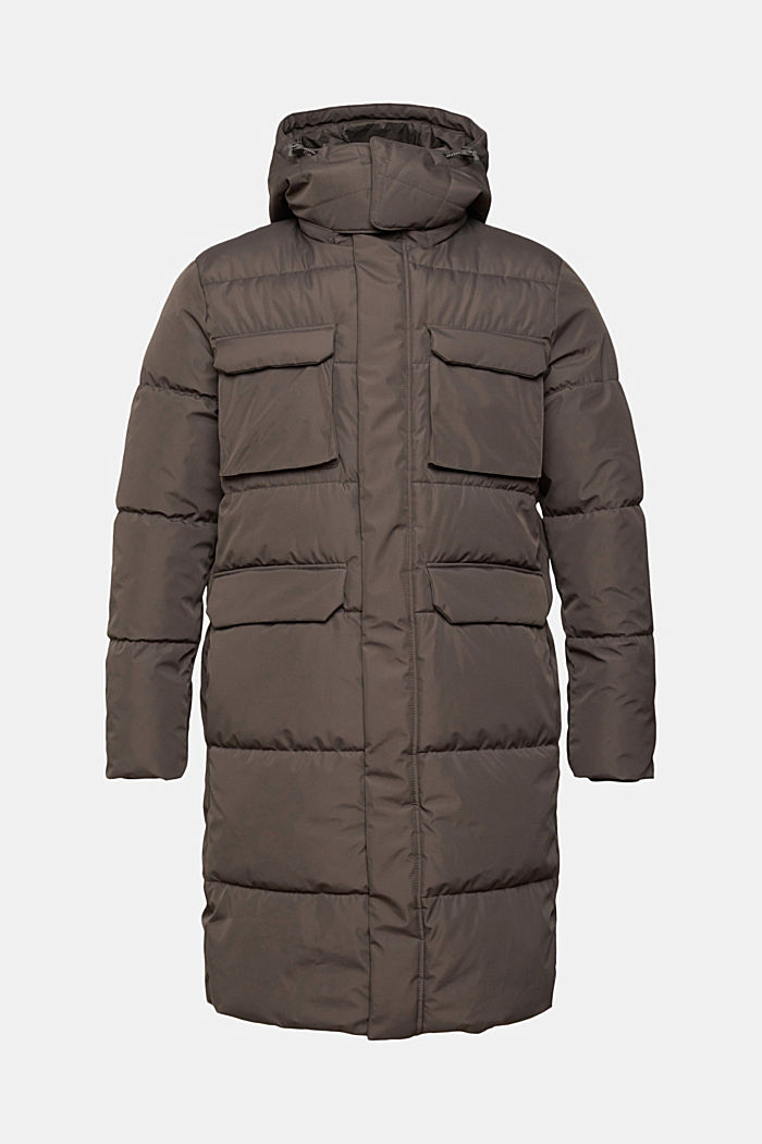 Quilted coat with detachable hood, KHAKI GREEN, detail-asia image number 6