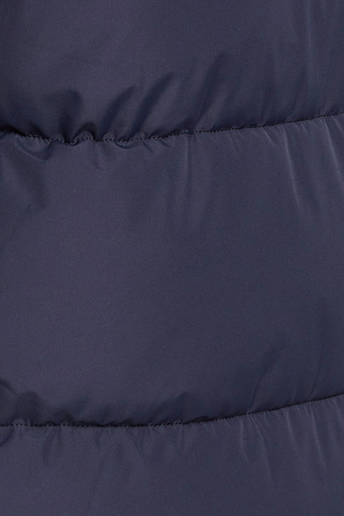 Quilted coat with detachable hood, NAVY, detail-asia image number 4
