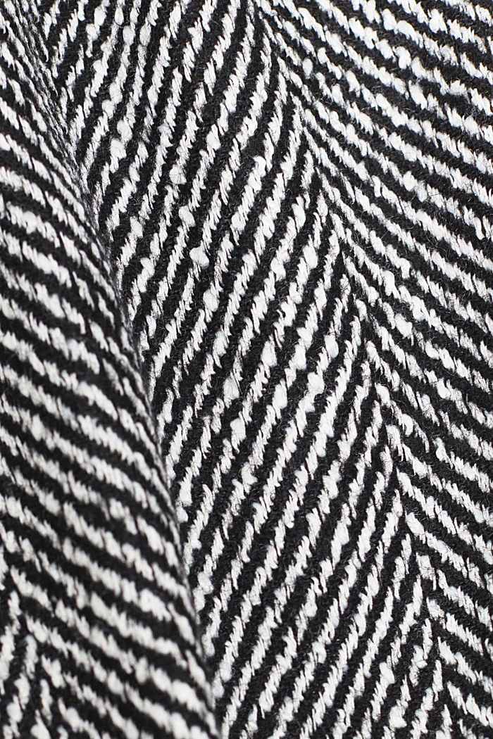 Wool blend herringbone coat, BLACK, detail-asia image number 4