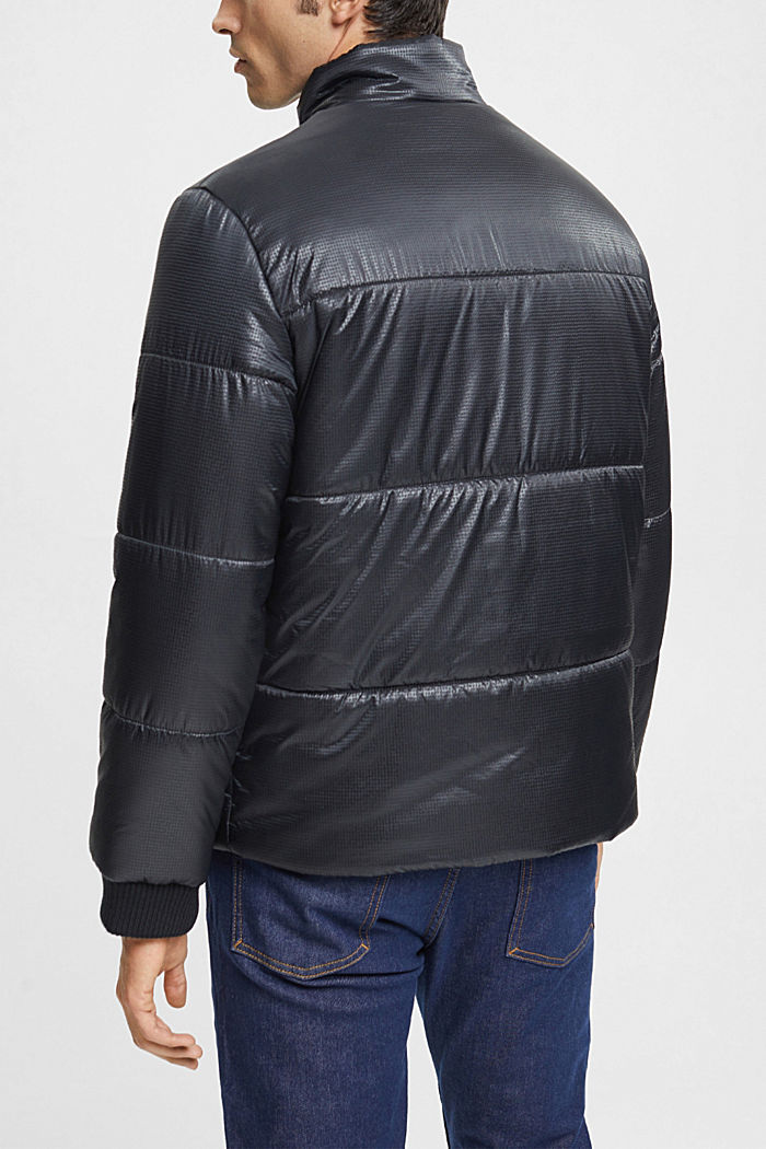 Patterned puffer jacket, BLACK, detail-asia image number 3