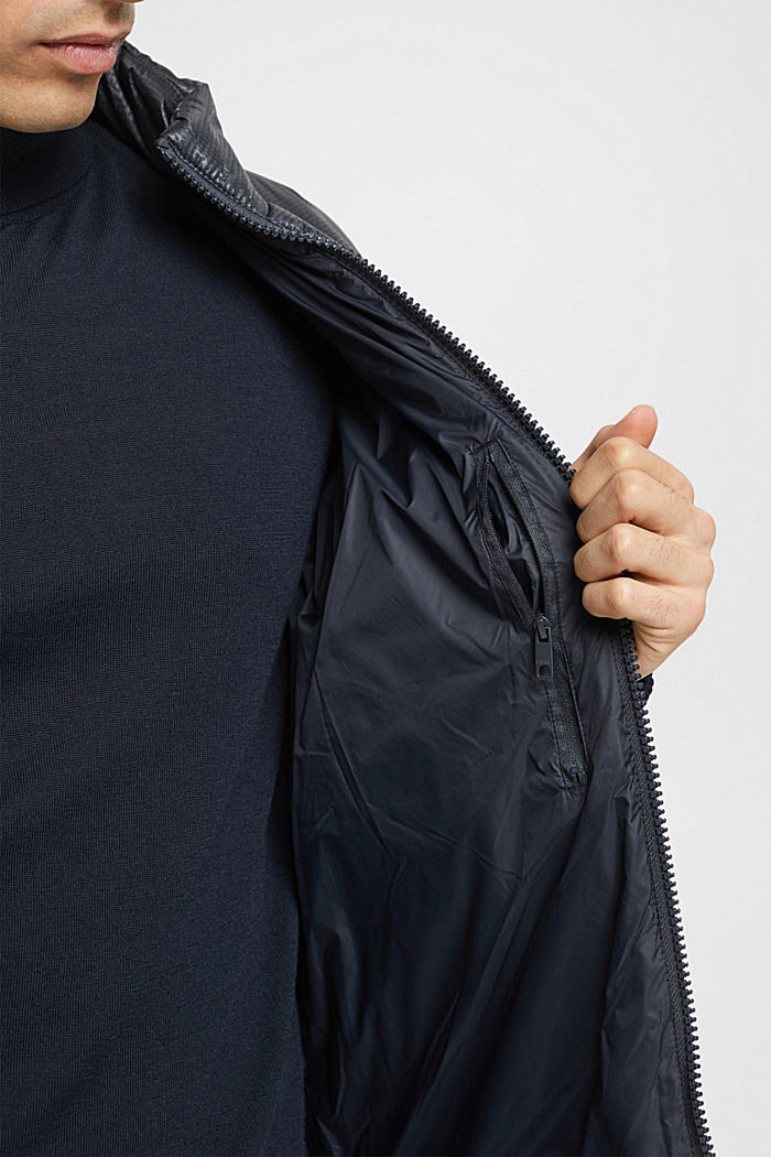 Patterned puffer jacket, BLACK, detail-asia image number 2