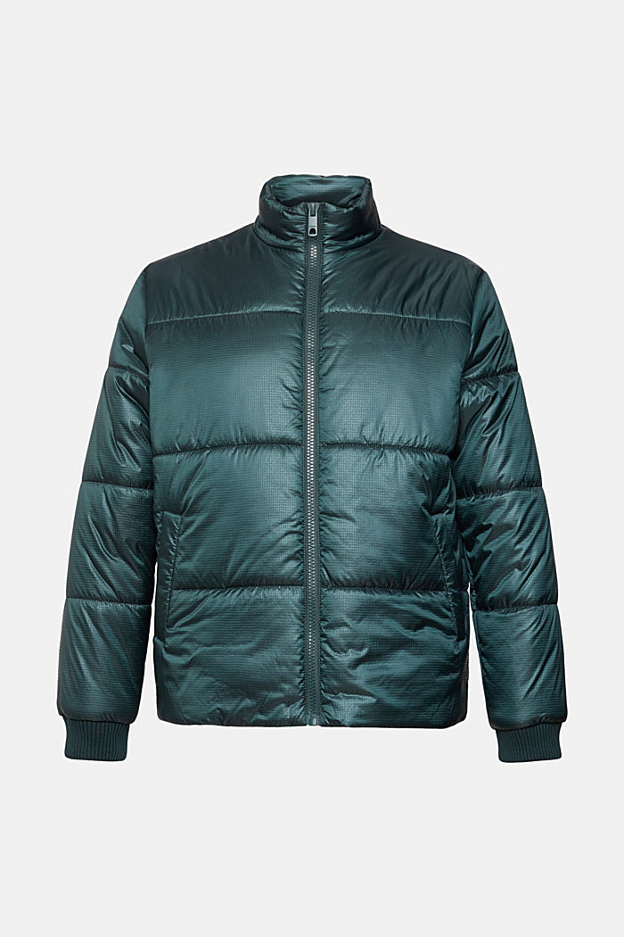 Patterned puffer jacket, DARK TEAL GREEN, detail-asia image number 5