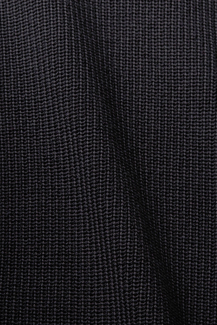 Knitted cotton jumper, BLACK, detail-asia image number 5