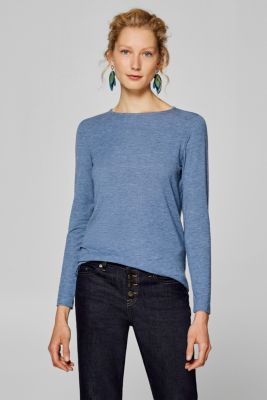 Esprit - Long sleeve top with elbow patches at our Online Shop