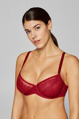 Esprit Unpadded underwire lace bra for large cup sizes at our Online Shop