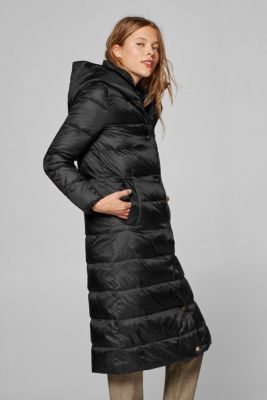 Esprit - Down coat with a hood and press studs at our Online Shop