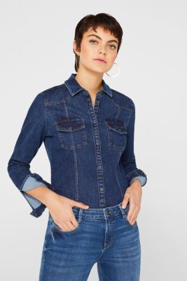 stretch denim shirt