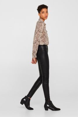 stretch leather trousers