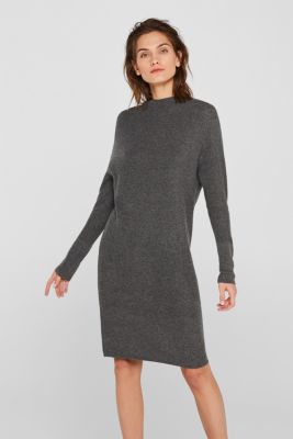 Esprit - Knitted dress with cashmere at our Online Shop