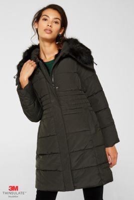 Esprit - Quilted coat with 3M™ Thinsulate™ padding at our Online Shop