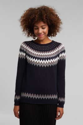 Esprit - Norweger-Pullover mit Glitzer im Online Shop kaufen