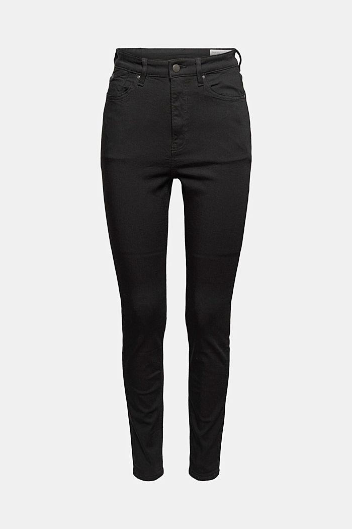 High-rise stretch jeans made of blended modal