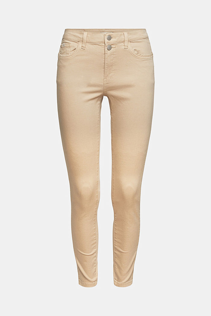 Stretch trousers with a double button