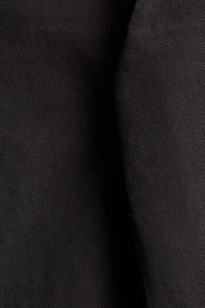 Jeans met slijtageplekken en wijde pijpen, BLACK DARK WASHED, detail image number 4