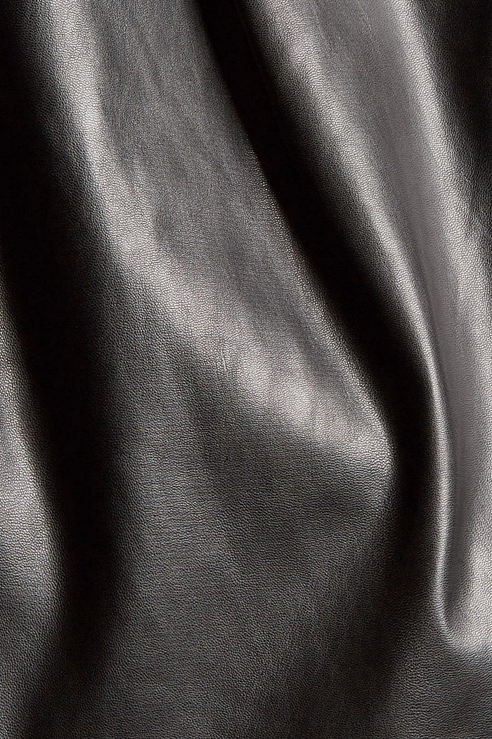 Szorty z wiązanym paskiem z imitacji skóry, BLACK, detail image number 4