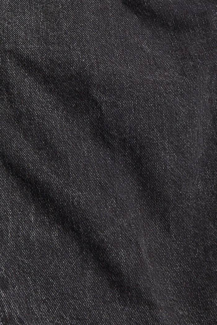 Paperbag-rok van biologisch katoen, BLACK DARK WASHED, detail image number 4
