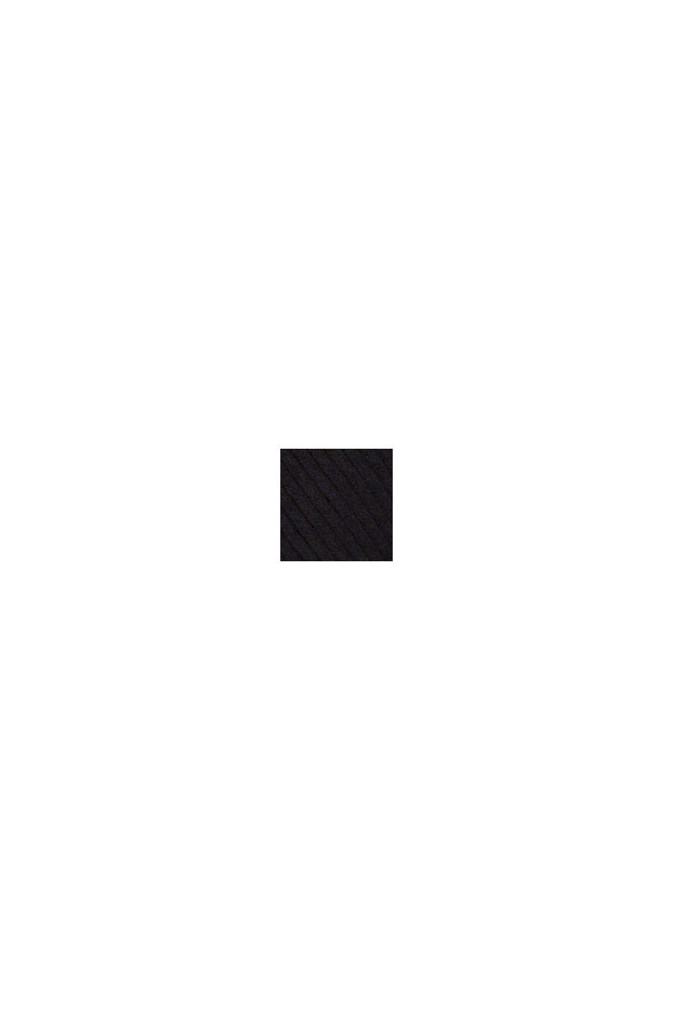 Spódniczka mini z bawełnianego sztruksu, BLACK, swatch
