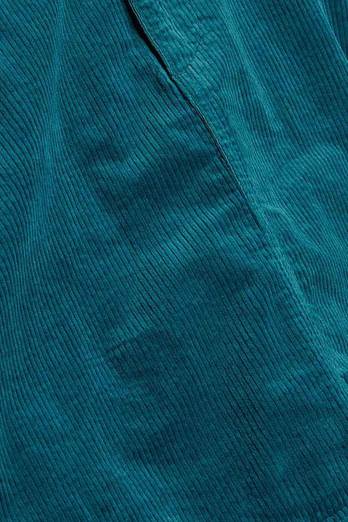Mini-jupe en velours côtelé de coton, EMERALD GREEN, detail image number 4