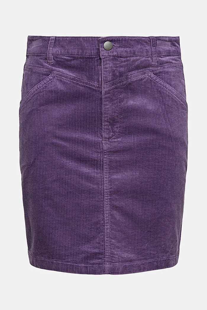 Mini-jupe en velours côtelé de coton