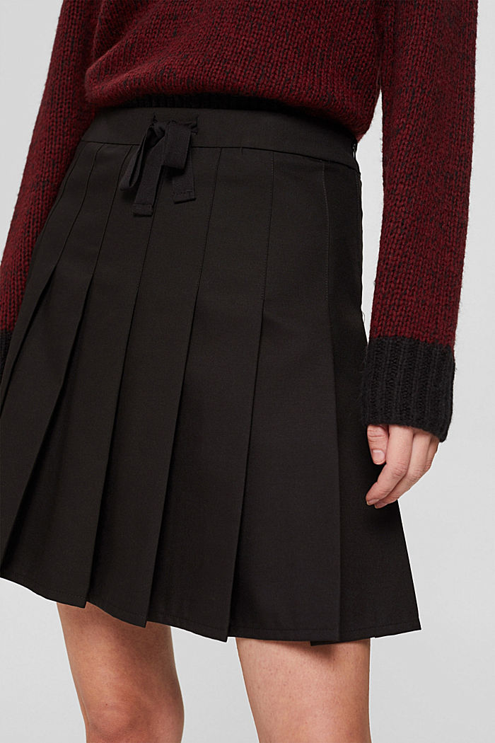 Mini-jupe à plis, BLACK, detail image number 2