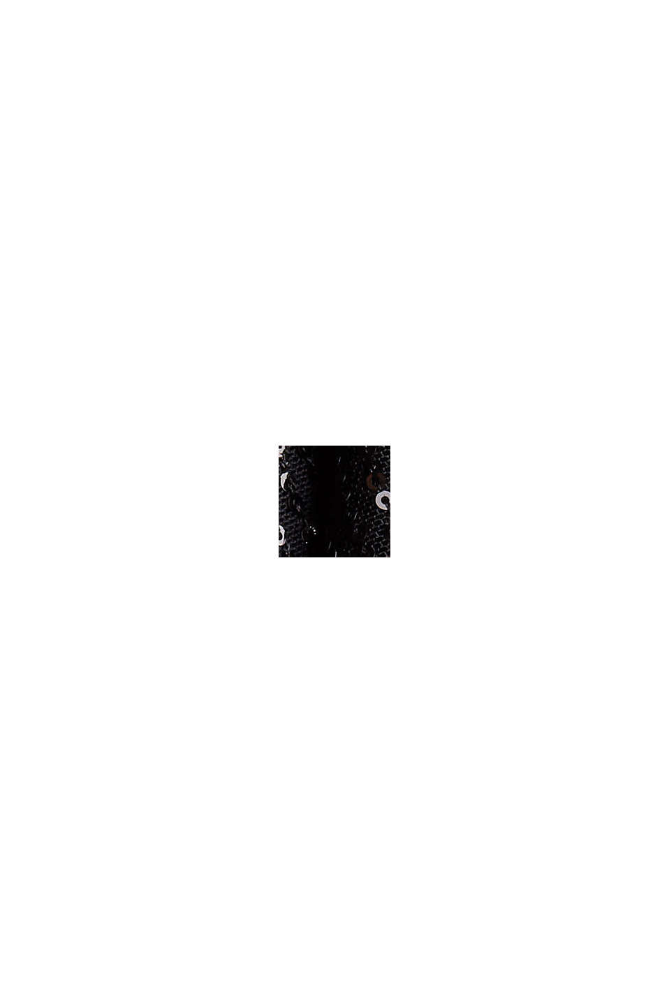 Pailletten-Minirock mit Raffung, BLACK, swatch