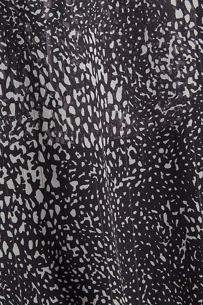 Robe en chiffon à volants, LENZING™ ECOVERO™, BLACK, detail image number 4