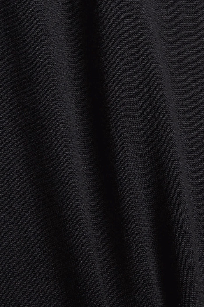 Robe en maille de coton biologique, BLACK, detail image number 4