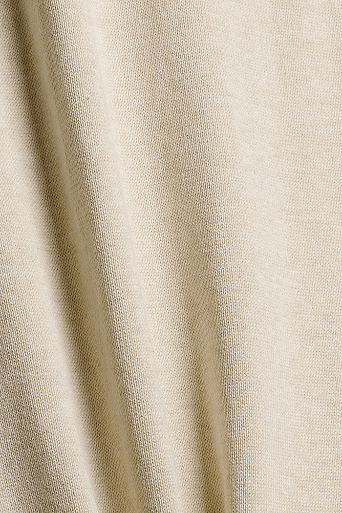 Vestido de punto con algodón ecológico, BEIGE, detail image number 4