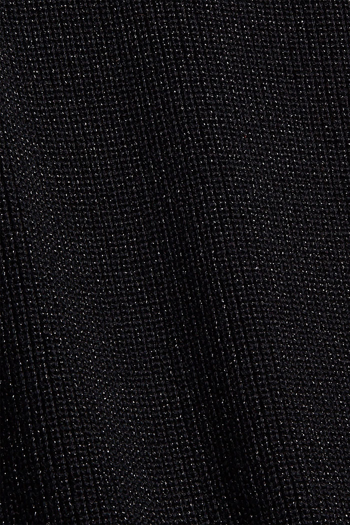 Mouwloze gebreide jurk met glitter, BLACK, detail image number 4