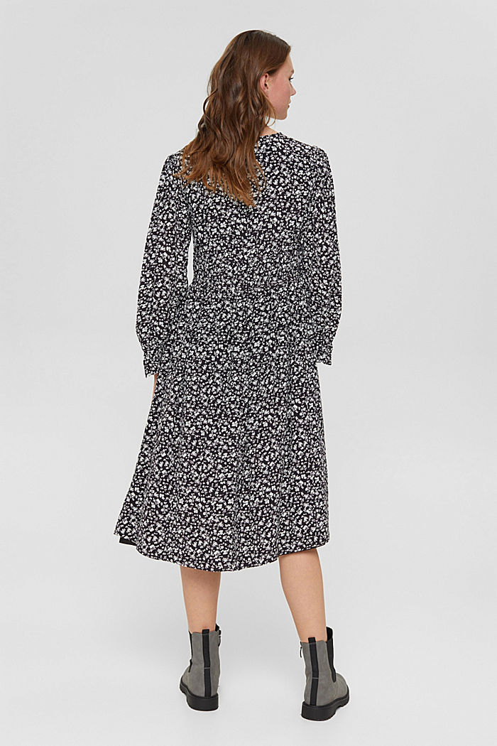 Midi-jurk van LENZING™ ECOVERO™, BLACK, detail image number 2