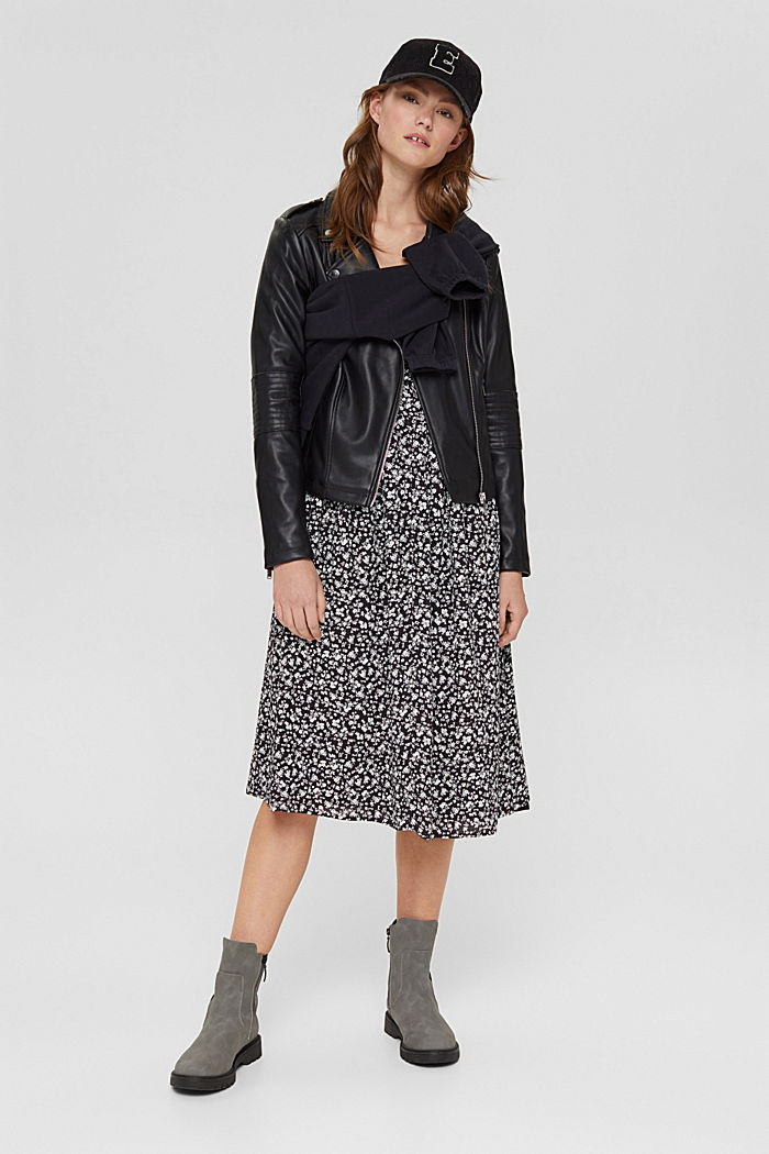 Midi-jurk van LENZING™ ECOVERO™, BLACK, detail image number 1