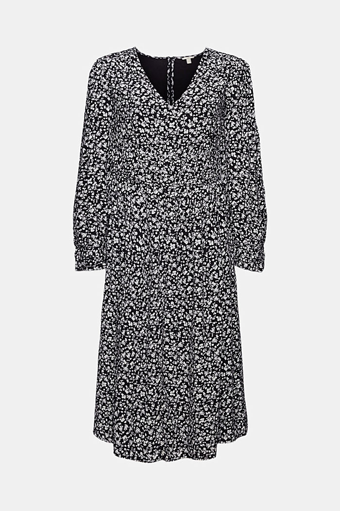 Midi-jurk van LENZING™ ECOVERO™, BLACK, detail image number 7