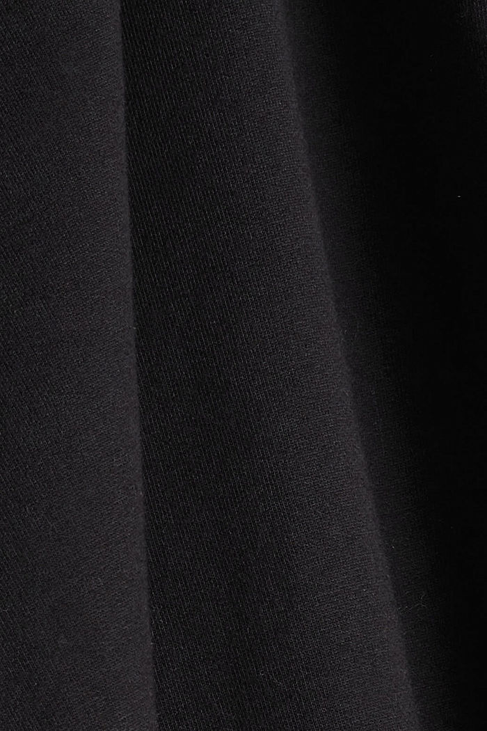 Lange sweatjurk van 100% biologisch katoen, BLACK, detail image number 4