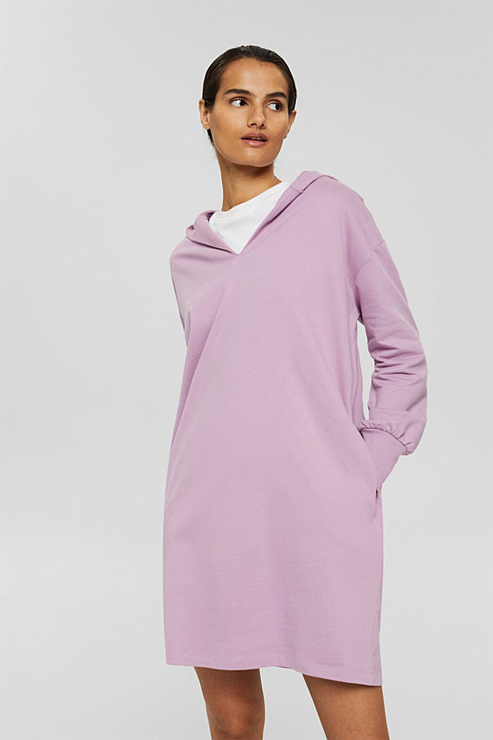 Vestido estilo sudadera con capucha en 100 % algodón ecológico