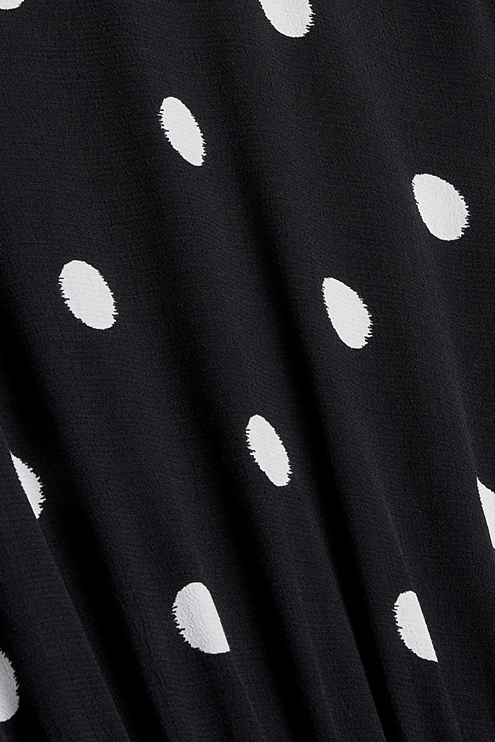 Mini-jurk met print en gesmokt detail, BLACK, detail image number 4