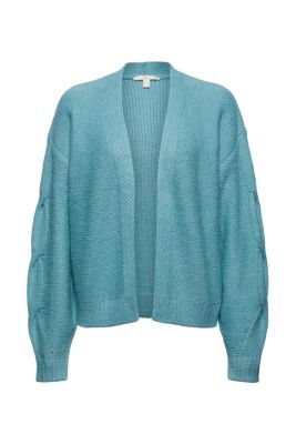 EDC À teneur en laine : le cardigan en maille torsadée