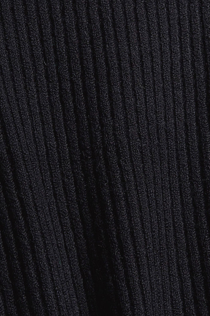 À teneur en laine : le pull-over à manches ballon, BLACK, detail image number 4