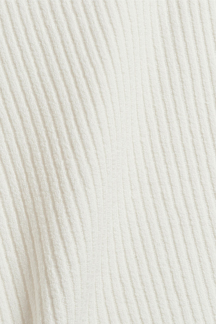 Sisältää villaa: neulepusero, jossa pallohihat, OFF WHITE, detail image number 4