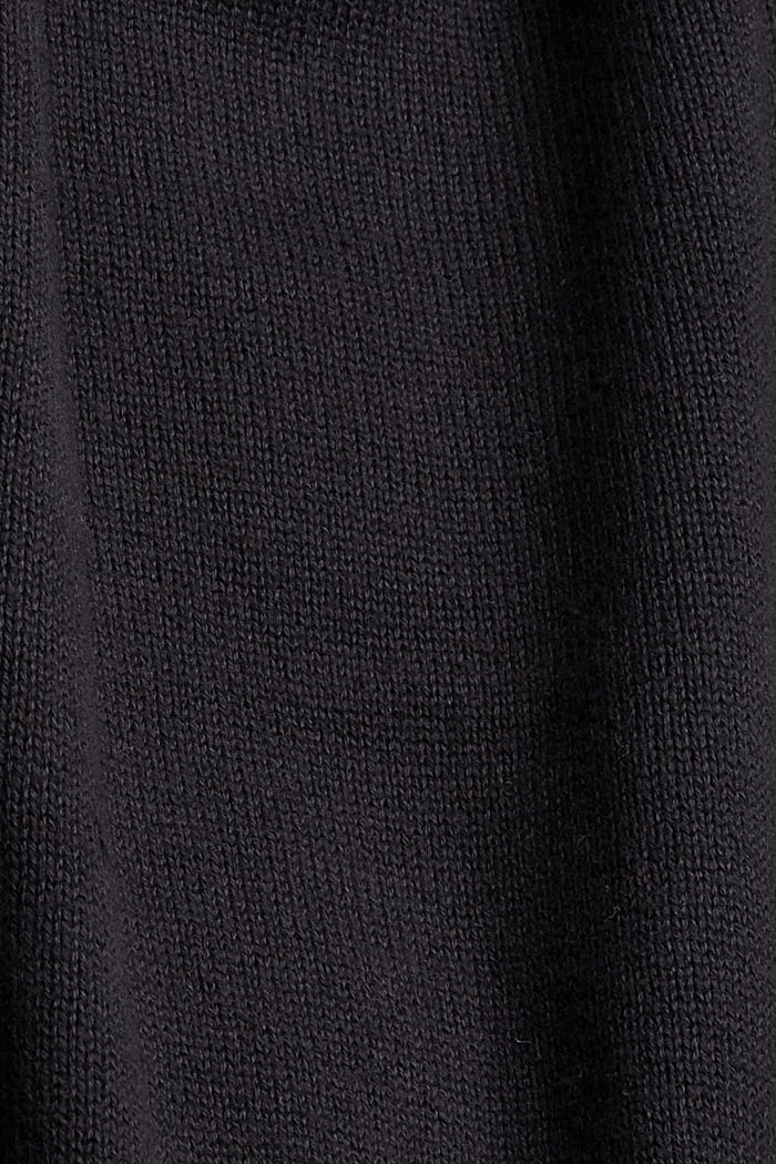 Pull-over à motif en coton biologique mélangé, BLACK, detail image number 4