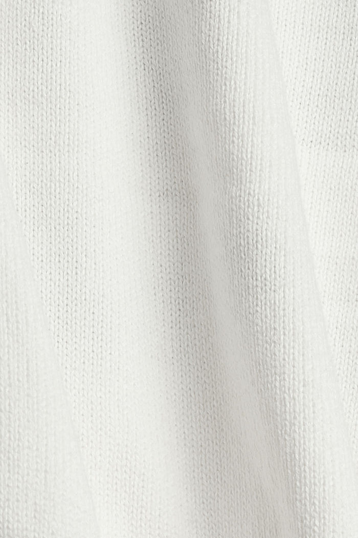 Pull-over à motif en coton biologique mélangé, OFF WHITE, detail image number 4