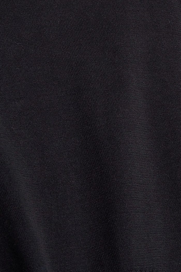 Cropped Rollkragenpullover aus Baumwolle, BLACK, detail image number 4