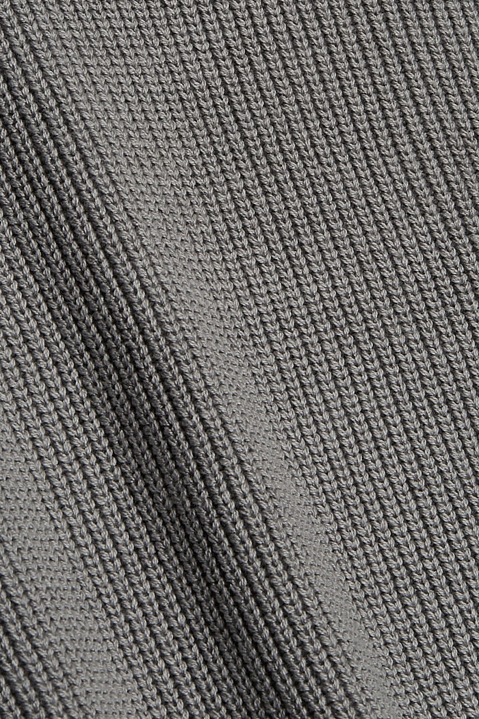Gebreide trui met korte mouwen, MEDIUM GREY, detail image number 4