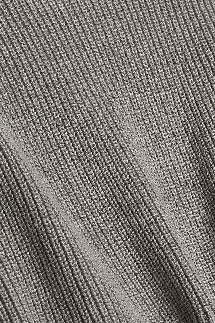 Pull-over court en coton mélangé, MEDIUM GREY, detail image number 4