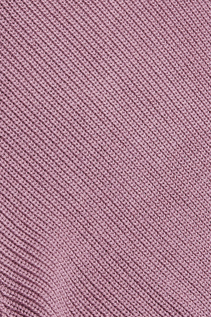 Cropped trui van een katoenmix, VIOLET, detail image number 4