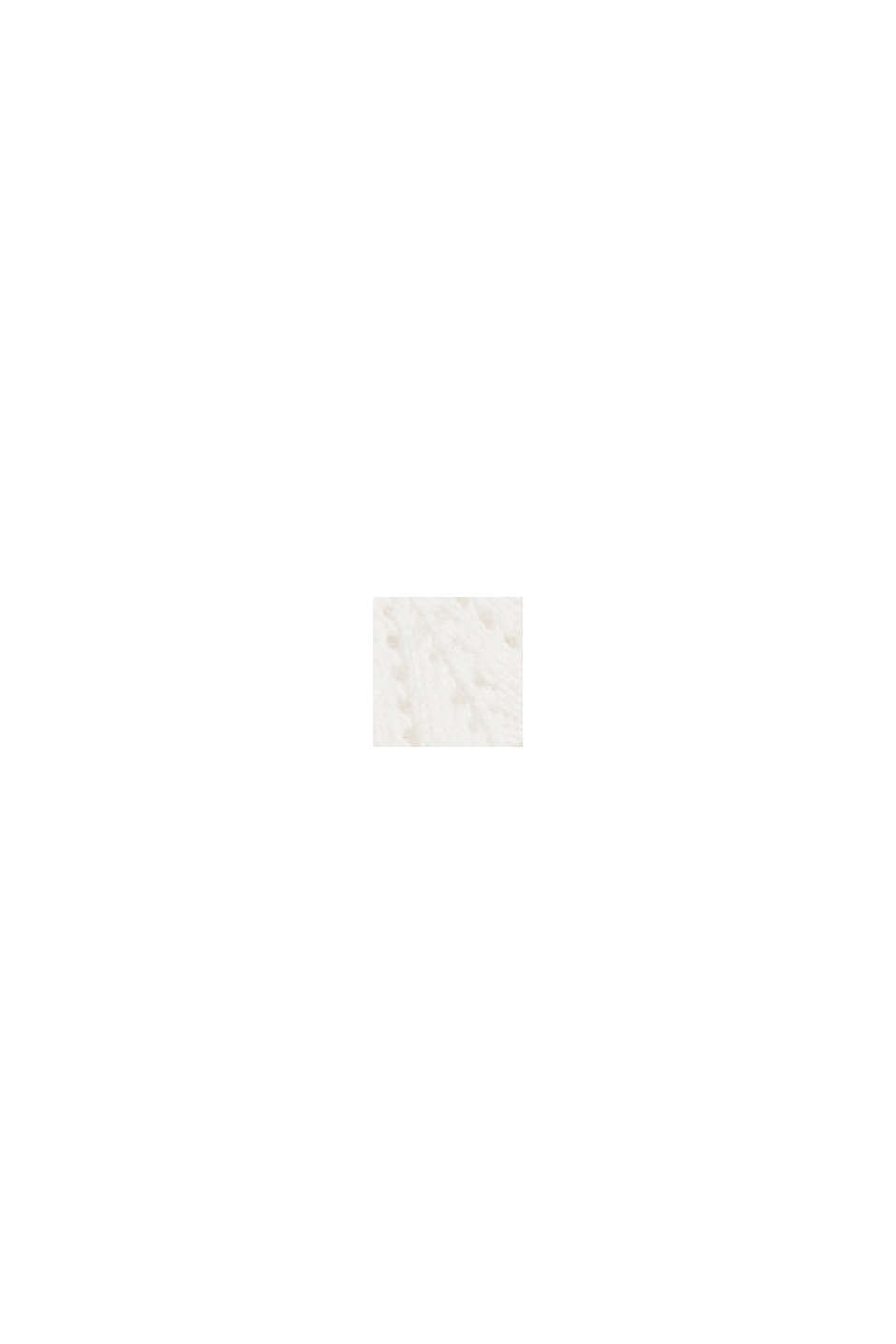 Mit Alpaka: Lochmuster-Pullover, OFF WHITE, swatch