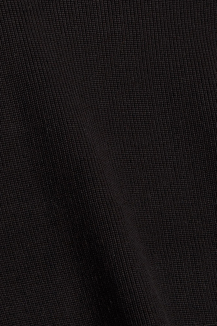 Vajaapituinen neulepusero, jossa pystykaulus, BLACK, detail image number 4
