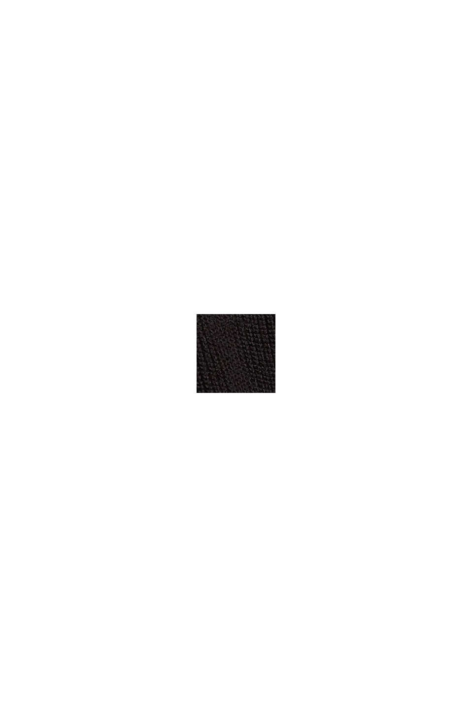 Cropped trui met opstaande kraag, BLACK, swatch